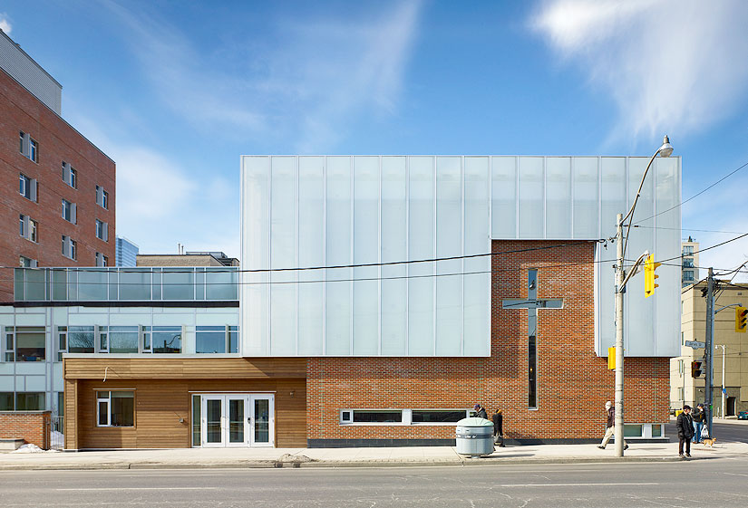 Front view of the Downtown East Community Church building