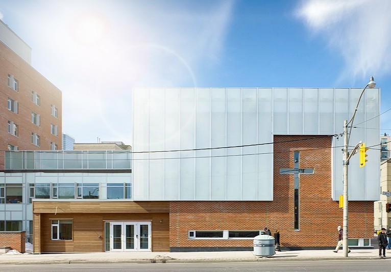 Front view of the Downtown East Community Church building